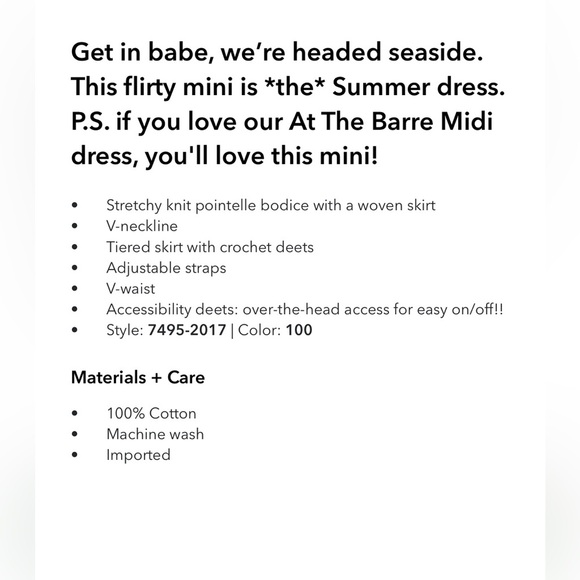 [Aerie] NWT At The Barre Mini Dress - Picture 5 of 7